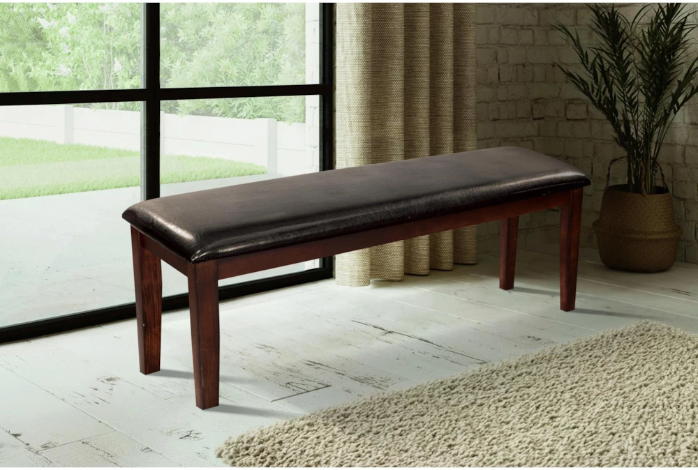 Kian 48" Faux Leather Bench 3 Kian 48" Faux Leather Bench - Image 3
