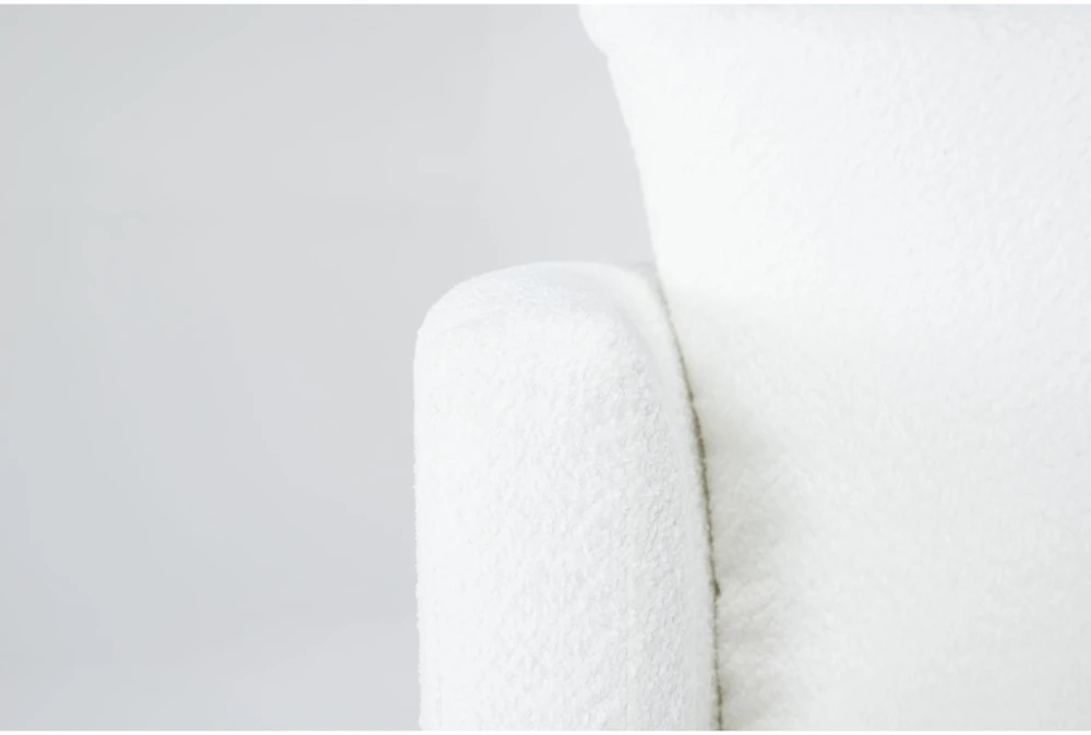 Edge White Chenille 37" Swivel Accent Chair 6 Edge White Chenille 37" Swivel Accent Chair - Image 6