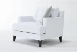 Edge Chenille Chair -Living Room Furniture Shop 304798 white fabric chair side 19