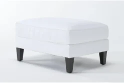 Edge Chenille Ottoman -Living Room Furniture Shop 304799 white fabric ottoman side 19