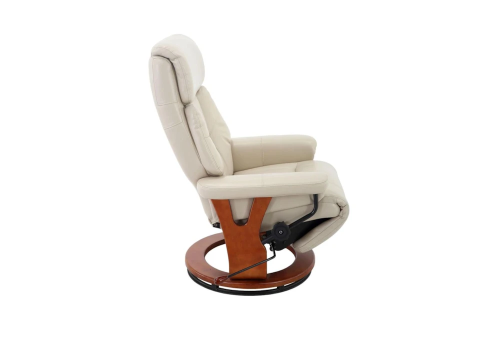 Nigel Cobblestone Faux Leather Swivel Recliner With Adjustable Headrest 2 Nigel Cobblestone Faux Leather Swivel Recliner With Adjustable Headrest - Image 2