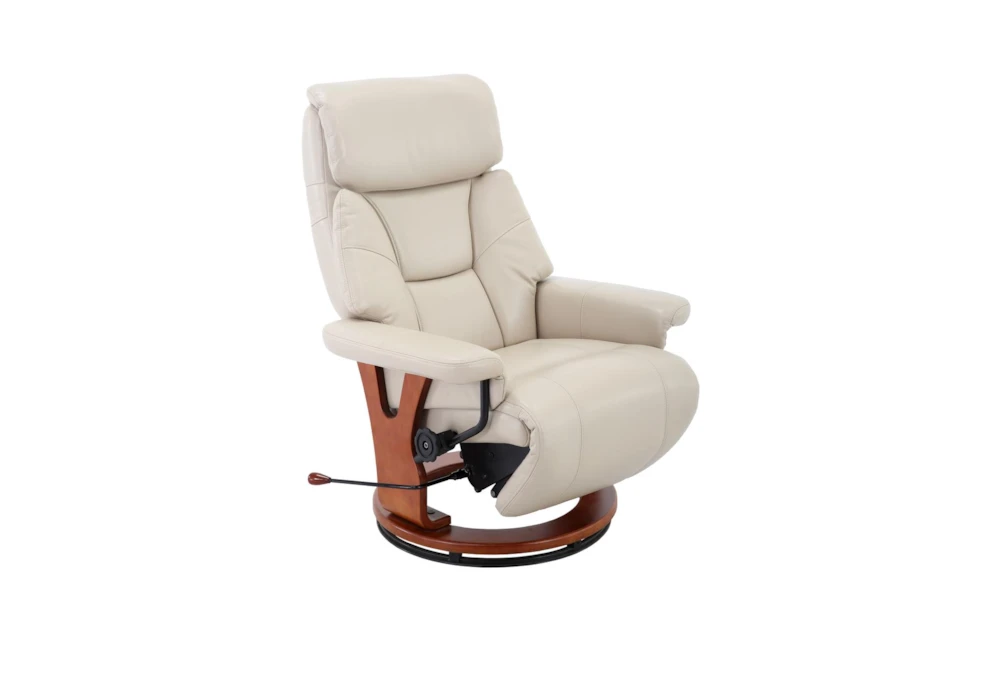Nigel Cobblestone Faux Leather Swivel Recliner With Adjustable Headrest 1 Nigel Cobblestone Faux Leather Swivel Recliner With Adjustable Headrest