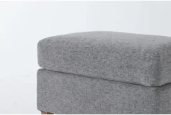 Santana Graphite Ottoman -Living Room Furniture Shop 305185 grey fabric ottoman detail 44