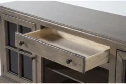 Preston II 70" Tv Stand -Living Room Furniture Shop 305219 beige wood media console detail 44