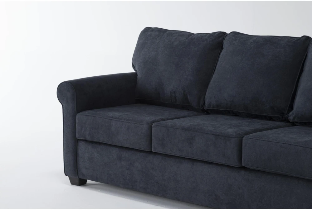Athos Midnight Blue 86" Queen Sleeper Sofa With Reversible Chaise 6 Athos Midnight Blue 86" Queen Sleeper Sofa With Reversible Chaise - Image 6