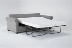 Athos Vintage 78" Full Sleeper Sofa -Living Room Furniture Shop 305940 grey fabric sleeper side 19
