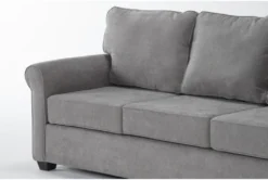 Athos Vintage 86" Queen Sleeper Sofa 11 Athos Vintage 86" Queen Sleeper Sofa -Living Room Furniture Shop 305941 grey fabric sleeper detail 45