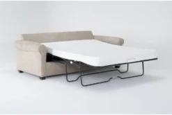 Athos Cream 77" Full Sleeper Sofa -Living Room Furniture Shop 305952 beige fabric sleeper side 19