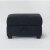 Midnight Blue Storage Ottoman
