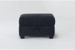 Midnight Blue Storage Ottoman