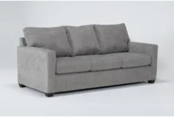 Aramis Vintage 83" Queen Sleeper Sofa -Living Room Furniture Shop 305977 grey fabric sleeper side 18