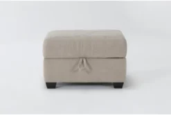 Cream Storage Ottoman
