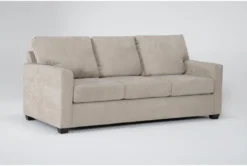 Aramis Cream 83" Queen Sleeper Sofa -Living Room Furniture Shop 305989 beige fabric sleeper side 18