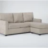 Aramis Cream 83" Queen Sleeper Sofa With Reversible Chaise