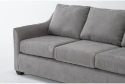 Porthos Vintage 80" Queen Sleeper Sofa With Reversible Chaise -Living Room Furniture Shop 306002 grey fabric reversible sofa chaise detail 46