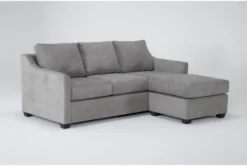 Porthos Vintage 80" Queen Sleeper Sofa With Reversible Chaise