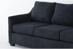 Porthos Midnight Blue 80" Queen Sleeper Sofa With Reversible Chaise -Living Room Furniture Shop 306013 blue fabric reversible sofa chaise detail 45