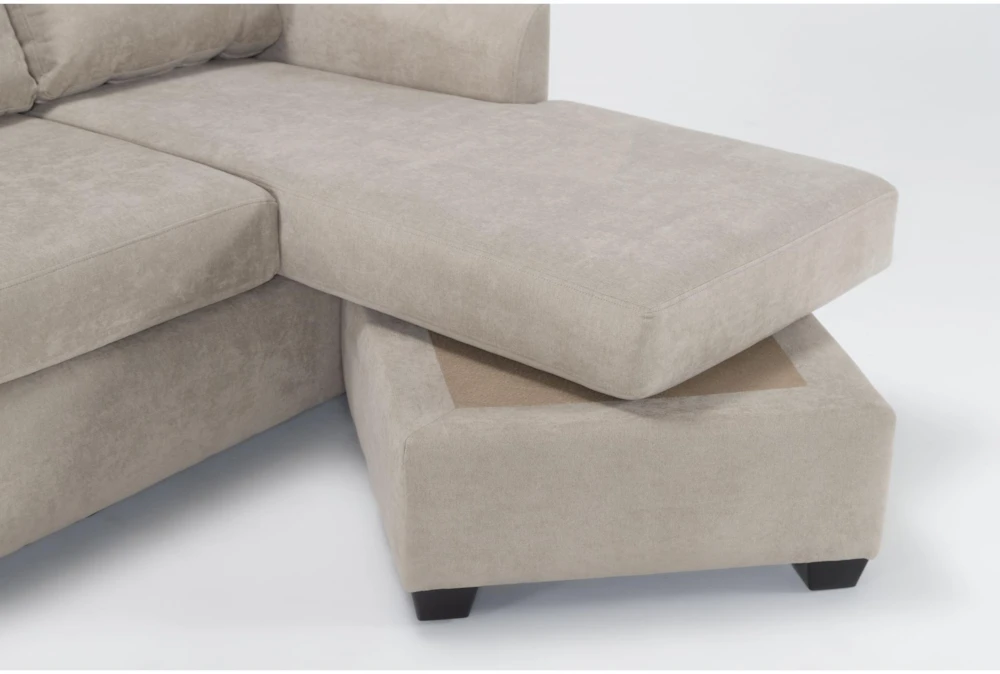 Porthos Cream 80" Queen Sleeper Sofa With Reversible Chaise 5 Porthos Cream 80" Queen Sleeper Sofa With Reversible Chaise - Image 5