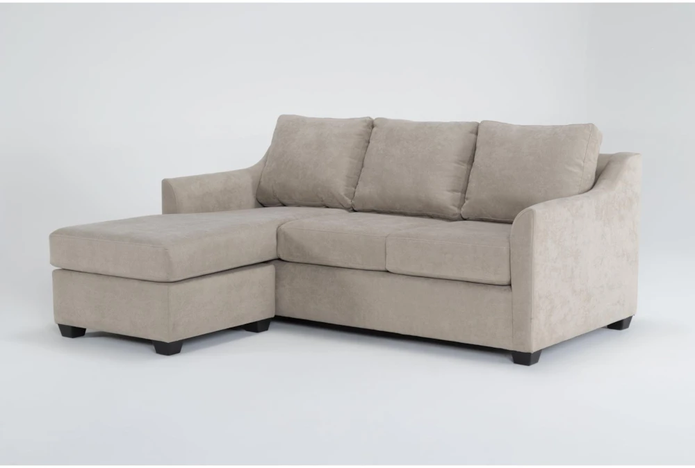 Porthos Cream 80" Queen Sleeper Sofa With Reversible Chaise 2 Porthos Cream 80" Queen Sleeper Sofa With Reversible Chaise - Image 2