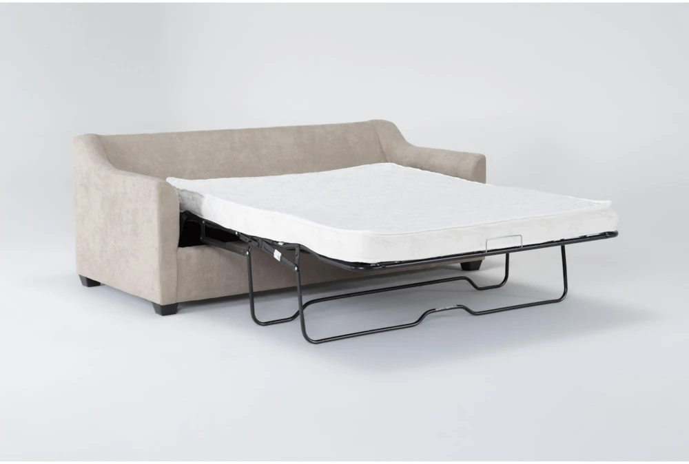 Porthos Cream 80" Queen Sleeper Sofa With Reversible Chaise 3 Porthos Cream 80" Queen Sleeper Sofa With Reversible Chaise - Image 3