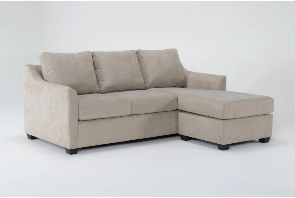 Porthos Cream 80" Queen Sleeper Sofa With Reversible Chaise 1 Porthos Cream 80" Queen Sleeper Sofa With Reversible Chaise