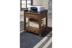 Morton Rustic Brown Printer Stand With 2 Outlets & 2 USB Ports -Living Room Furniture Shop 306265 brown wood printer stand room 85
