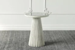 Grey Reclaimed Pine + Antique Mirror Top Accent Table