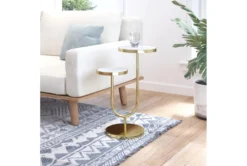 White & Gold Marble Tops Side Table 20 White & Gold Marble Tops Side Table -Living Room Furniture Shop 307371 room 85
