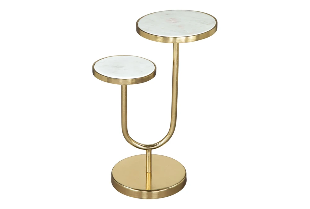 White & Gold Marble Tops Side Table 1 White & Gold Marble Tops Side Table