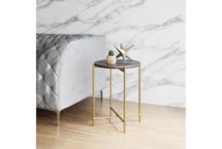 Gray & Gold Marble Top Side Table -Living Room Furniture Shop 307376 room 85