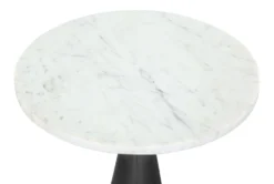 White & Black Marble Top Pedestal End Table -Living Room Furniture Shop 307379 white metal accent table detail 45