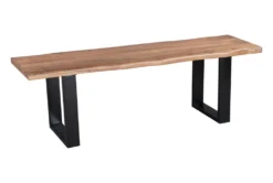 Natural & Black Bench