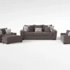 Parker II Chenille 101" Sofa/Loveseat/Chair/Ottoman Set