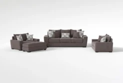 Parker II Chenille 101" Sofa/Loveseat/Chair/Ottoman Set