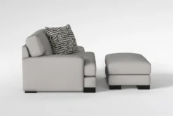 Aidan IV Chenille Chair/Ottoman Set -Living Room Furniture Shop 307520 natural fabric living room set side 20