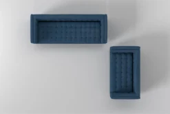 Wesley III Velvet Sofa/Loveseat Set 12 Wesley III Velvet Sofa/Loveseat Set -Living Room Furniture Shop 307558 blue fabric living room set top 31