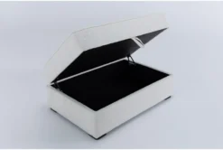 Belinha II Opal Storage Ottoman -Living Room Furniture Shop 307572 white fabric ottoman side 20