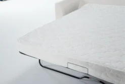 Belinha II Opal 2 Piece Queen Sleeper Sofa & Chair Set -Living Room Furniture Shop 307580 white fabric living room set detail 48