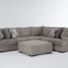 Arlen Marble 128" 2 Piece Sectional With Left Arm Facing Sofa & Cocktail Ottoman