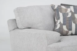 Arlen Sterling 4 Piece Sofa, Loveseat, Chair & Ottoman Set -Living Room Furniture Shop 307634 grey fabric living room set detail 50