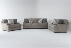 Arlen Marble 3 Piece Sofa, Loveseat & Oversized Chair Set