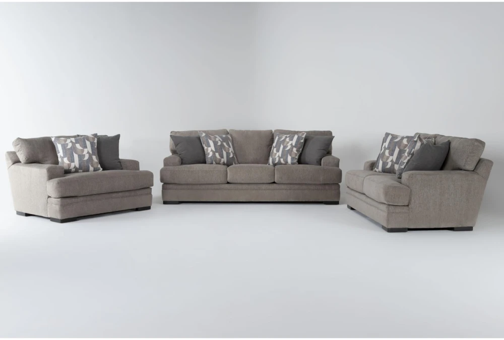 Arlen Marble 3 Piece Sofa, Loveseat & Oversized Chair Set 1 Arlen Marble 3 Piece Sofa, Loveseat & Oversized Chair Set