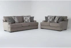 Arlen Marble 2 Piece Sofa & Loveseat Set