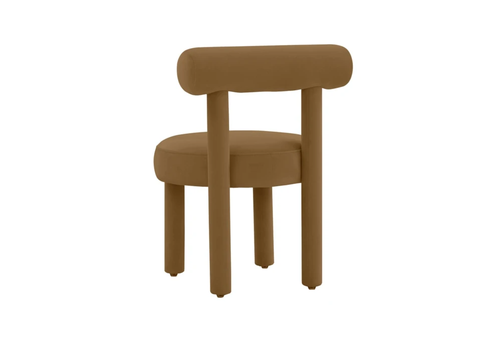 Lauren Cognac Velvet Accent Chair 4 Lauren Cognac Velvet Accent Chair - Image 4