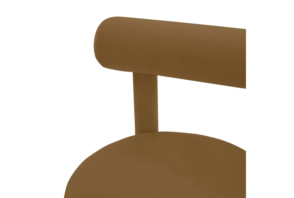 Lauren Cognac Velvet Accent Chair 3 Lauren Cognac Velvet Accent Chair - Image 3