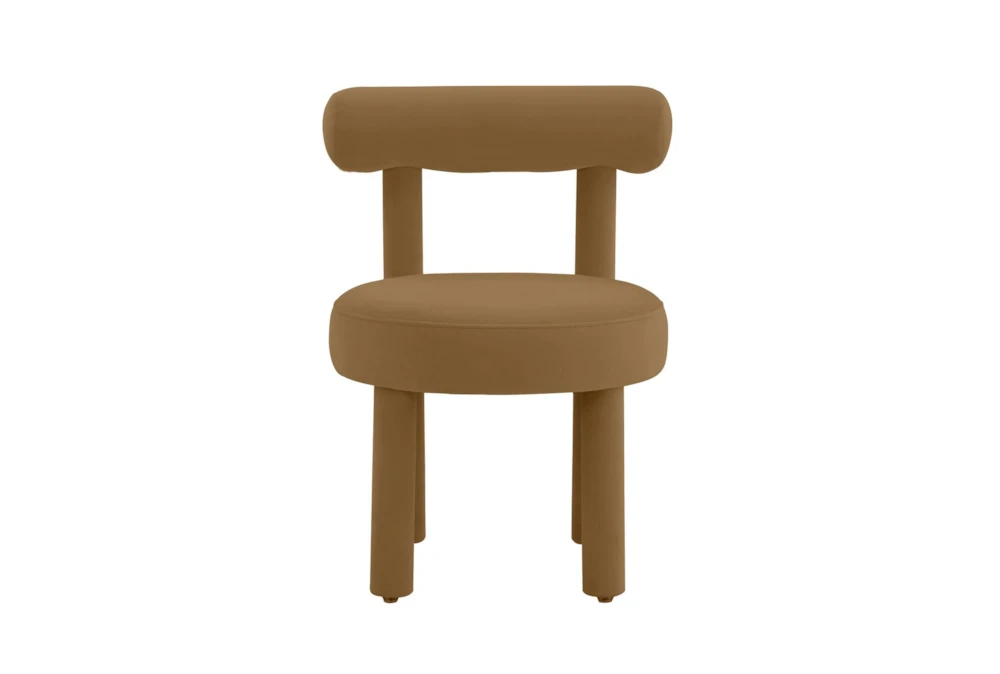 Lauren Cognac Velvet Accent Chair 1 Lauren Cognac Velvet Accent Chair