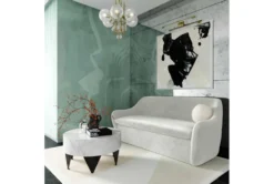 Layne Light Grey Velvet 65" Loveseat -Living Room Furniture Shop 308730 grey fabric settee room 85