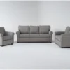 Athos Vintage 3 Piece Sofa, Loveseat & Chair Set