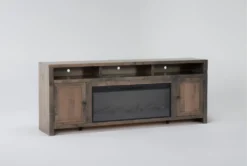 Ducar 84" Fireplace Tv Stand -Living Room Furniture Shop 310195 brown wood media console side 18