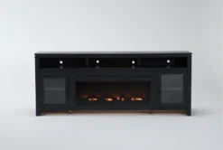 Oxford 84" Fireplace Tv Stand 13 Oxford 84" Fireplace Tv Stand -Living Room Furniture Shop 310196 brown wood media console front 03